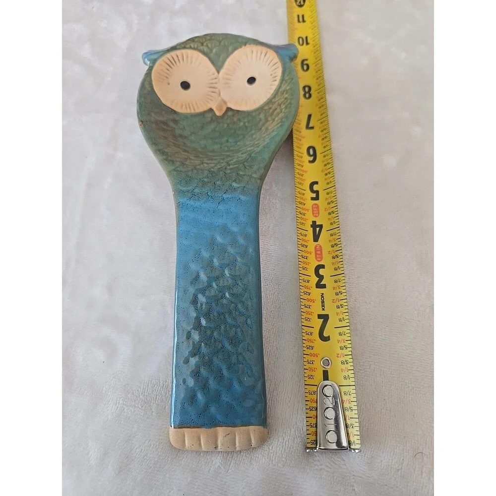 Owl Shaped Spoon Rest Meritage Ceramic Kitchen Cooking Gift